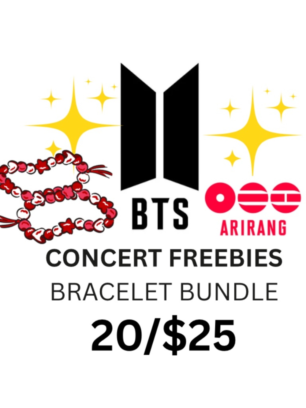 BTS FRIENDSHIP BRACELET CONCERT FREEBIE BUNDLE